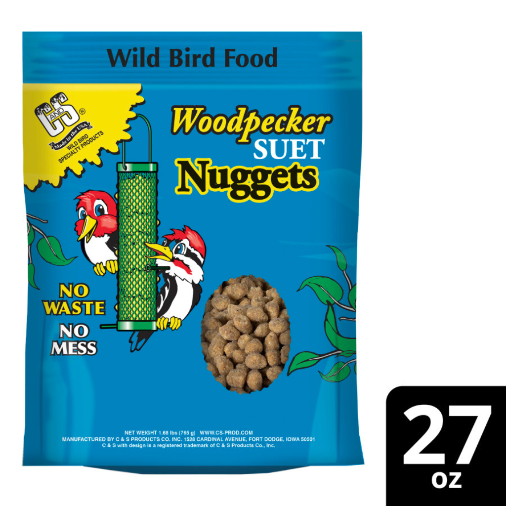 C&S Woodpecker Suet Nuggets Wild Bird Food (27 oz)