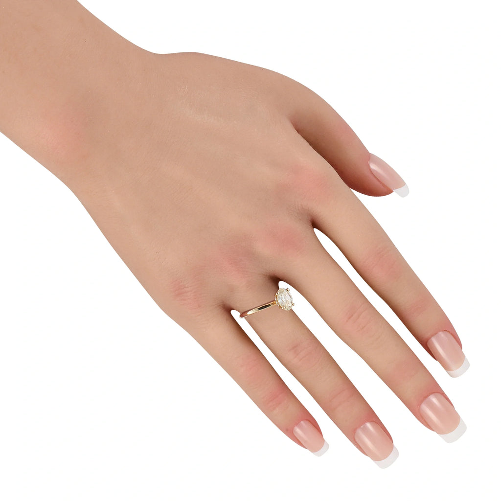 LB Exclusive 14K Yellow Gold 1.11ct Diamond Ring MF03-081926