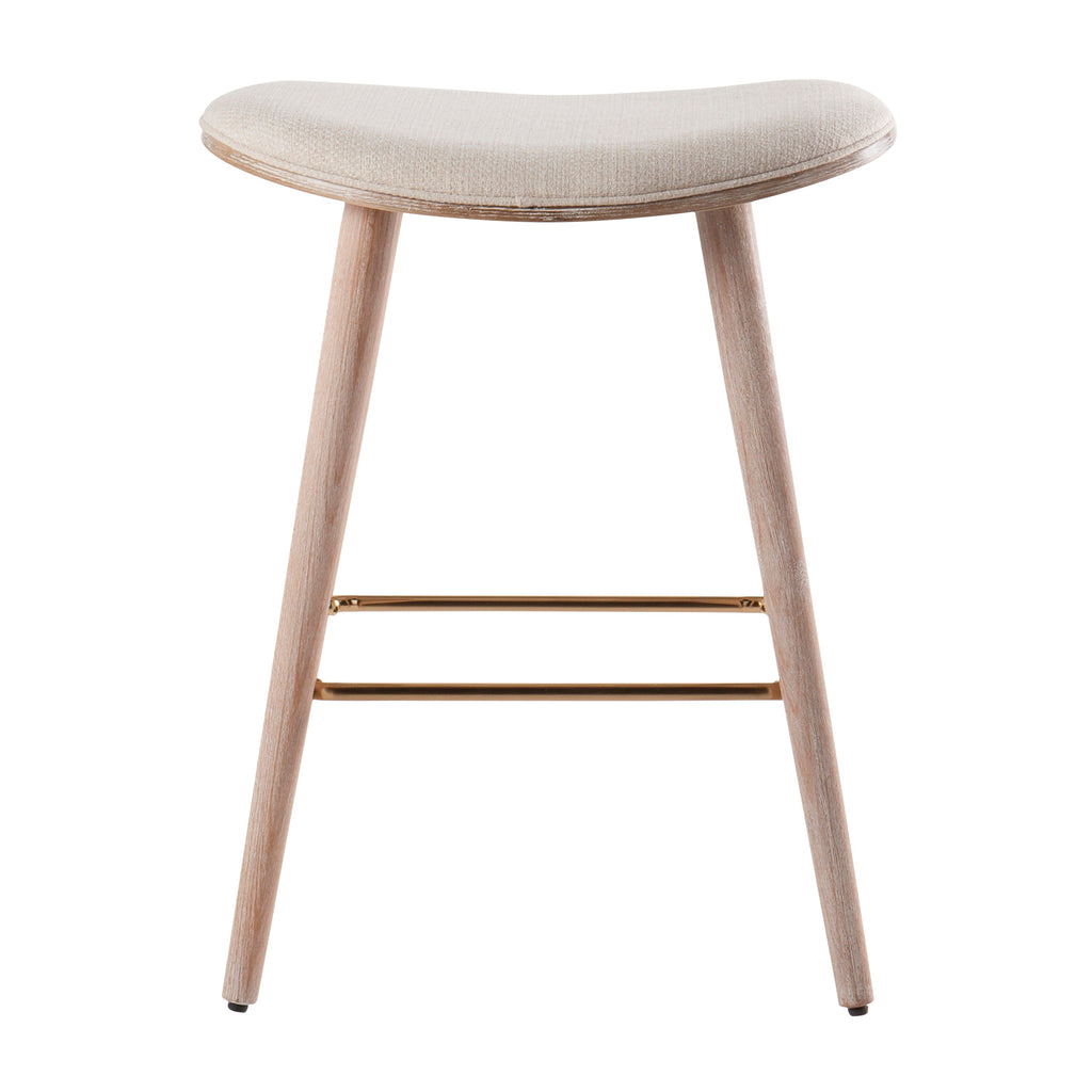 Contemporary Upholstered Counter Stools Set of 2