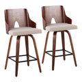 Mid-Century Fabric Counter Stools