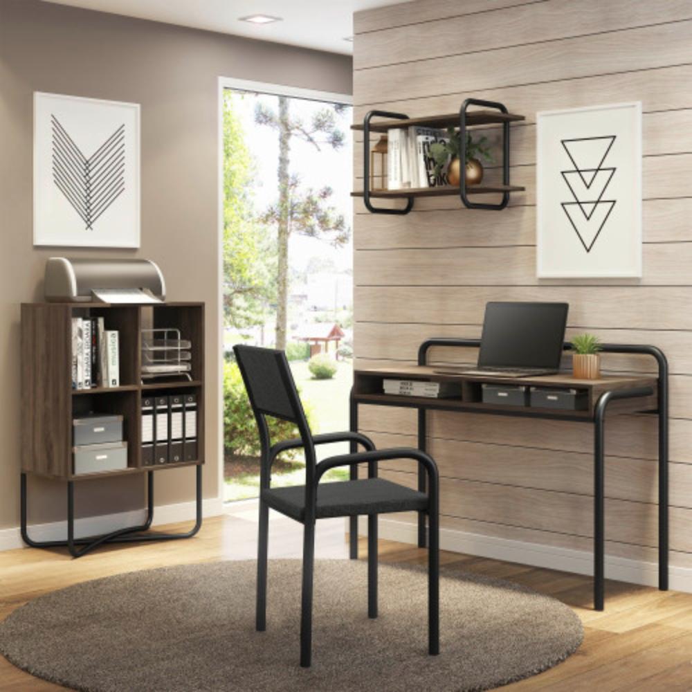 Upholstered Guest Chair with Metal Armrests