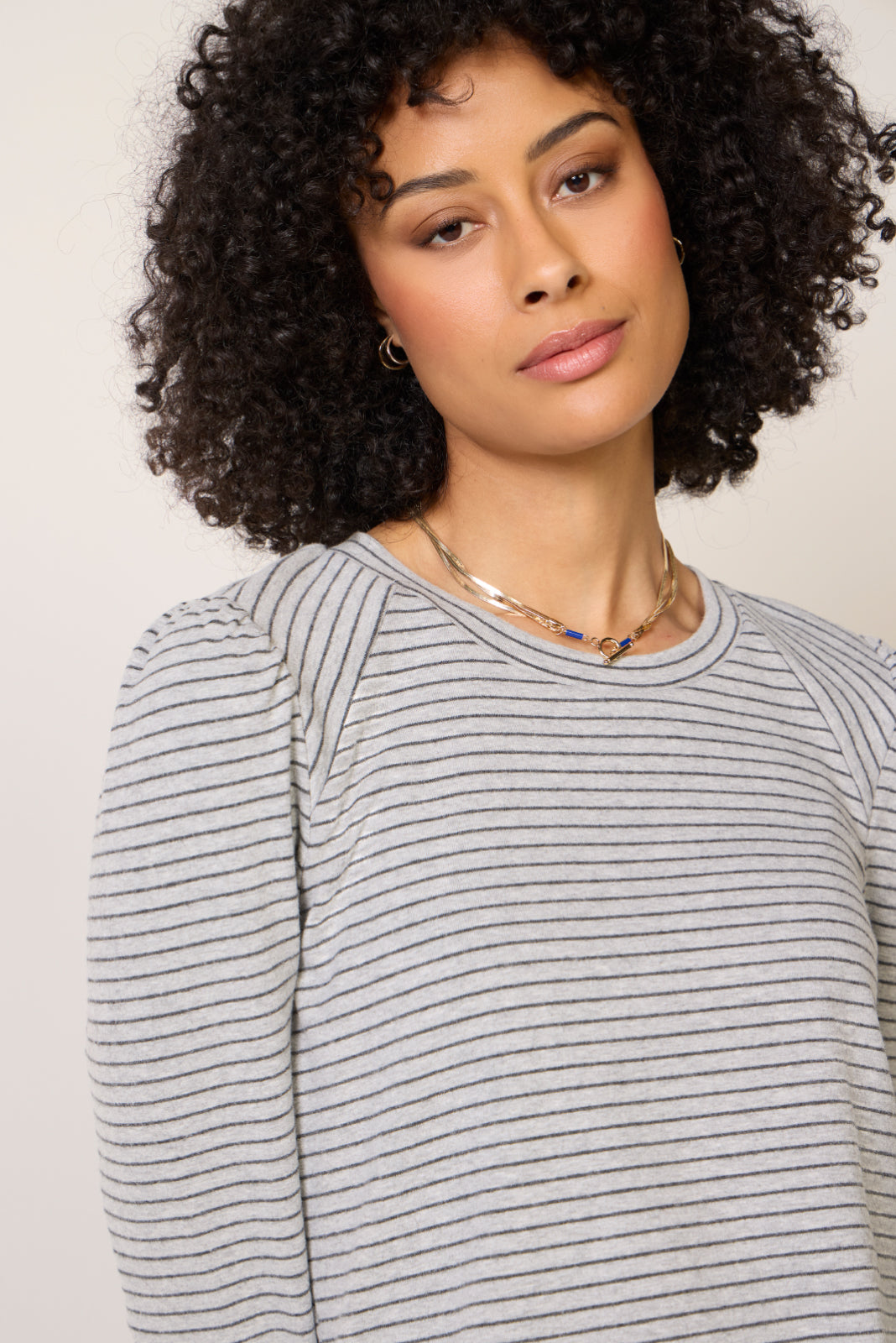 Women's Jeanne Stripe Puff Sleeve Top