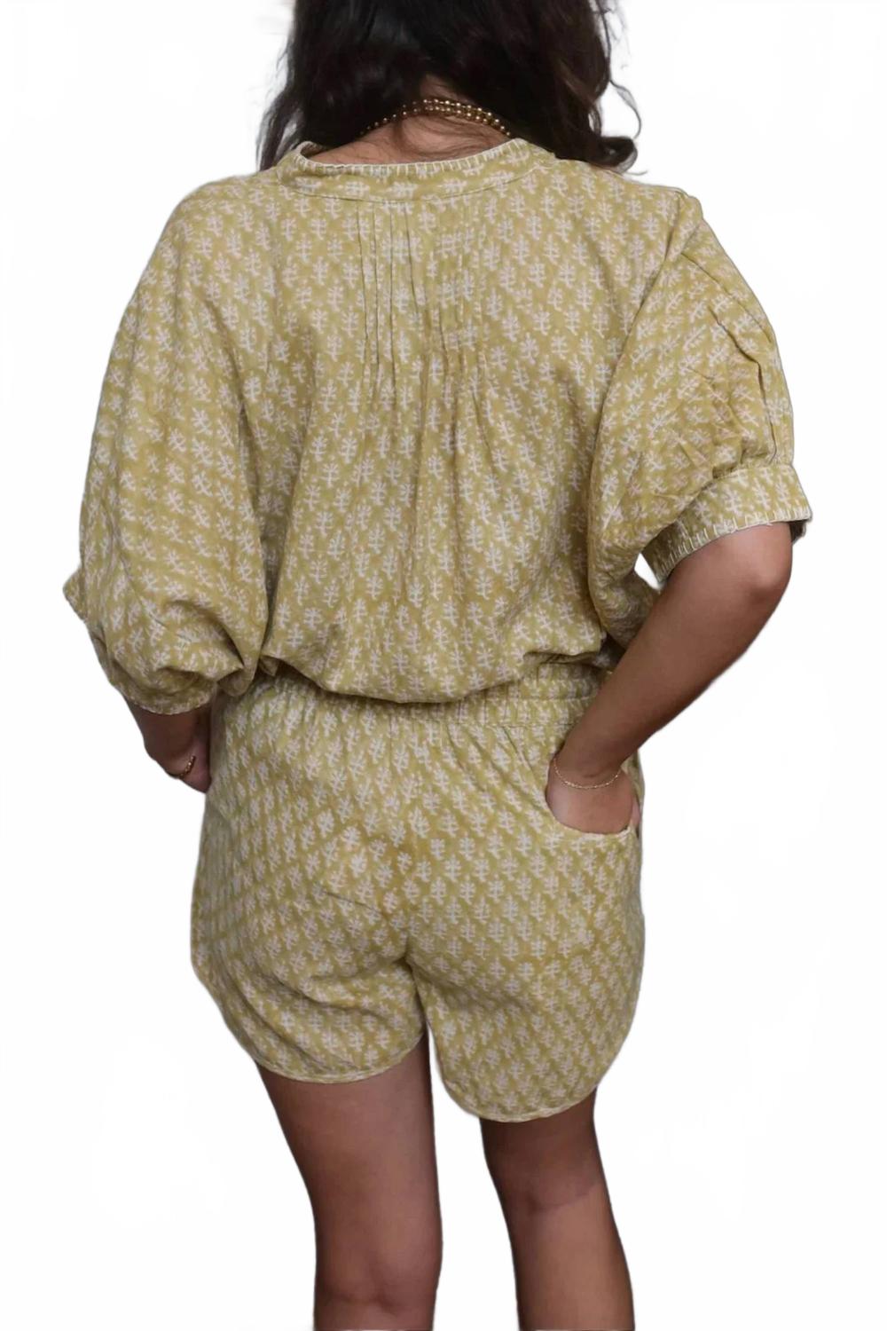 Aiden Shorts In Doe Blockprint