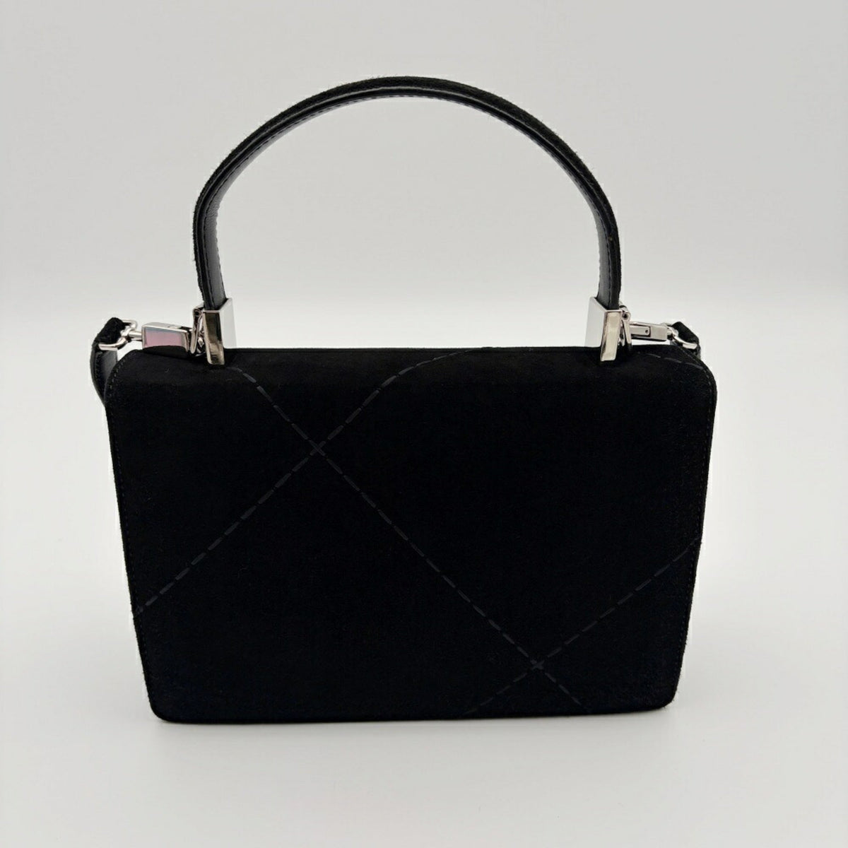 Salvatore Ferragamo Suede Handbag Shoulder Bag (Pre-Owned)