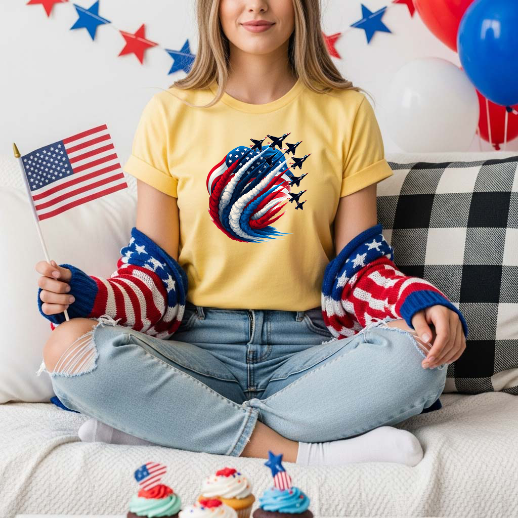 Fighter Fourth of July T-shirt, American Independence Day T-shirt