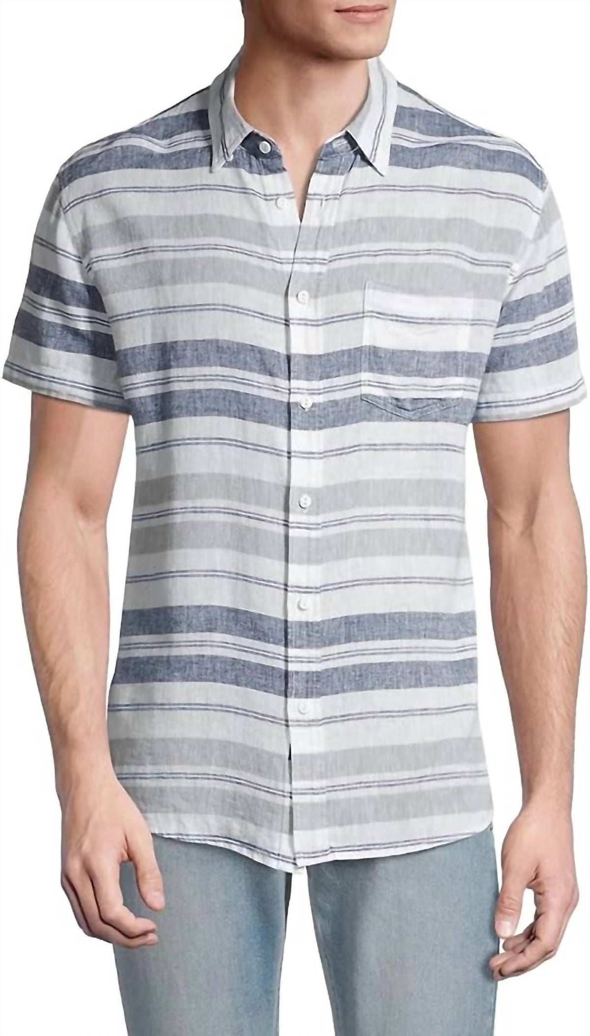 Men's Carson Shirt In Navy/gray/white