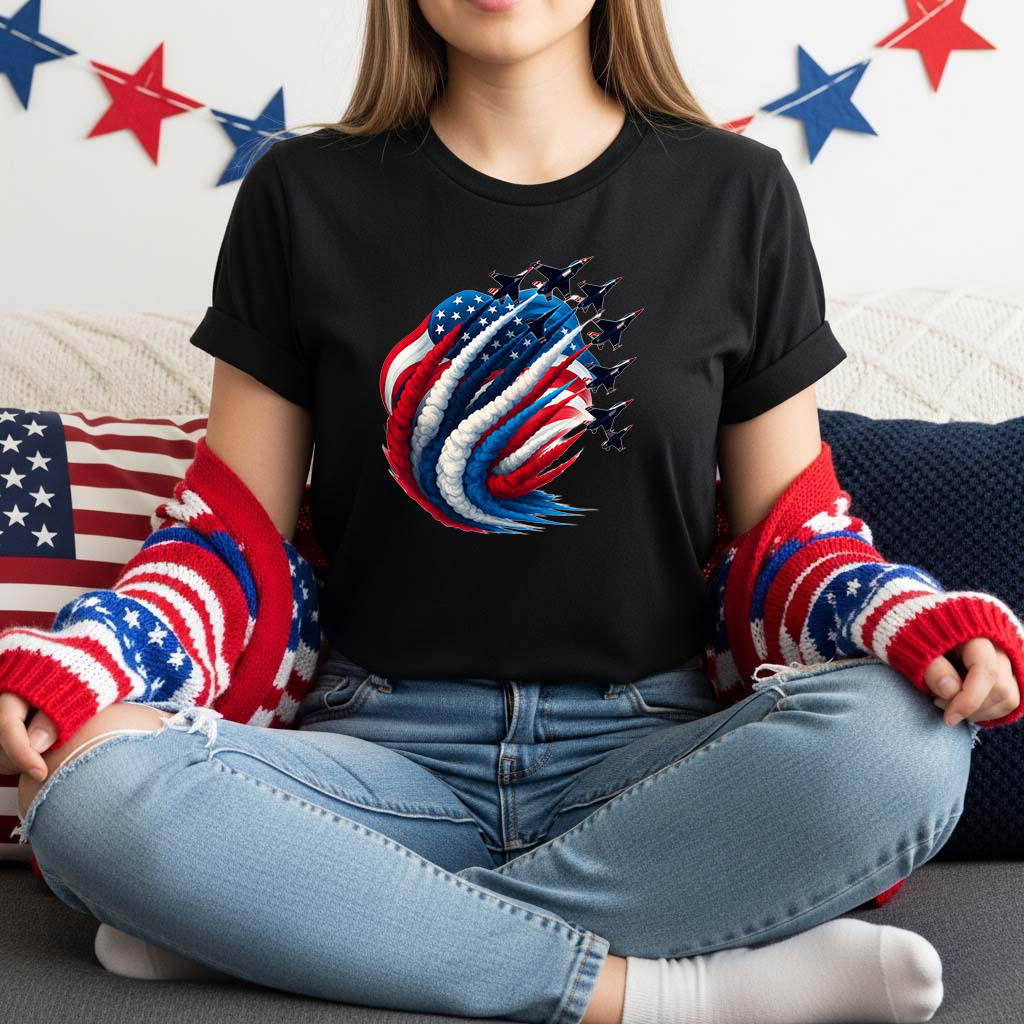 Fighter Fourth of July T-shirt, American Independence Day T-shirt