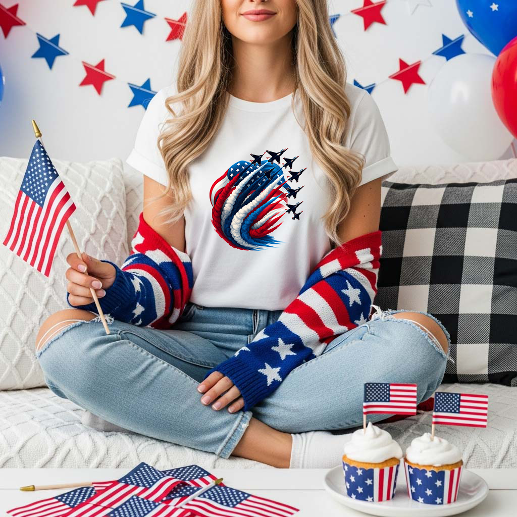 Fighter Fourth of July T-shirt, American Independence Day T-shirt