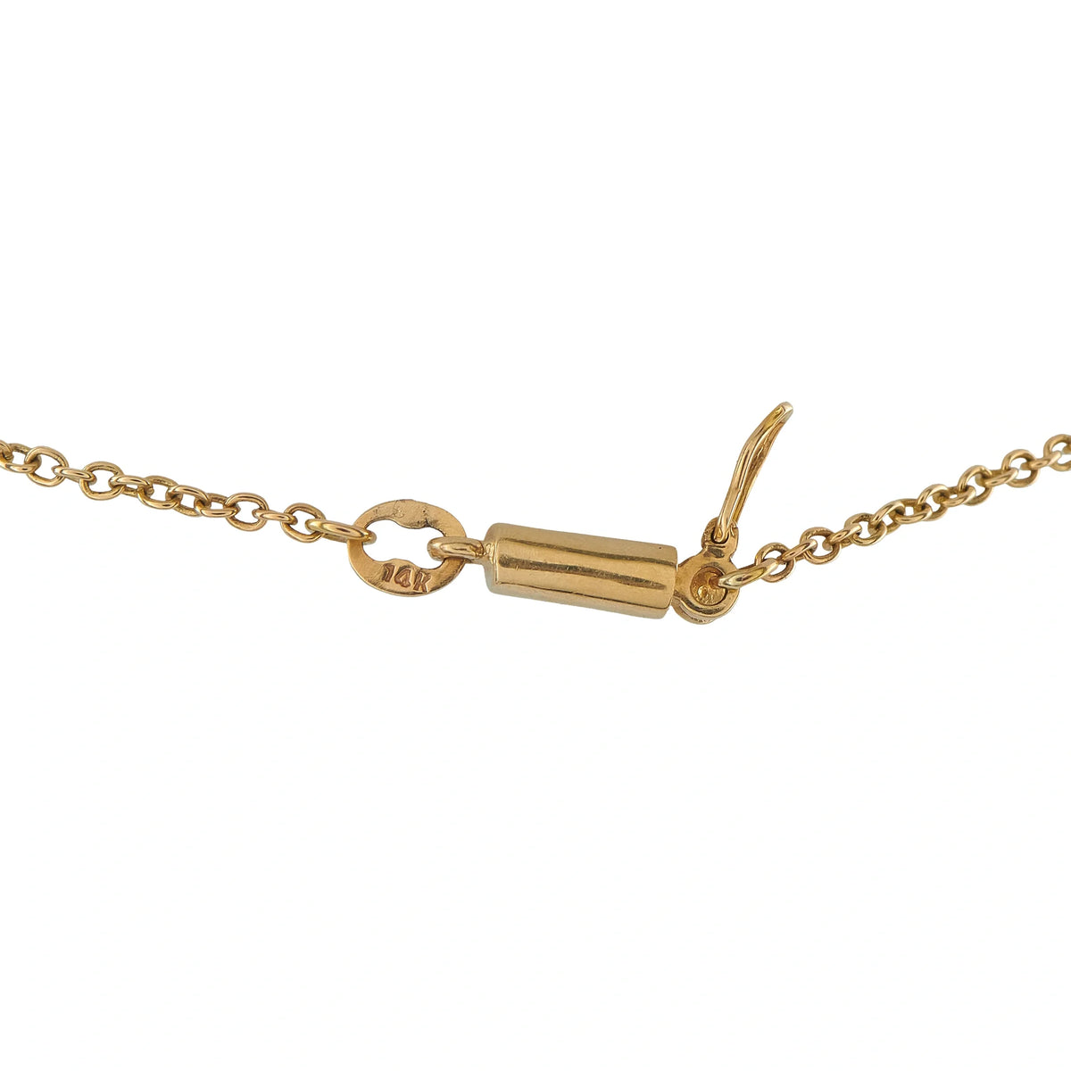 LB Exclusive Antique 14K Yellow and Rose Gold Diamond and Natural Pearl Necklace MF16-080426