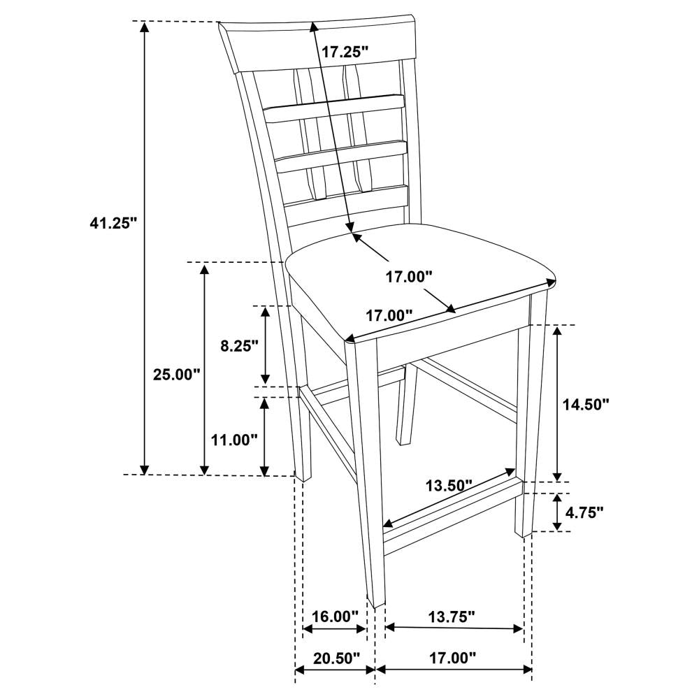 Modern Counter Height Dining Stools with Padded Seats and Durable Construction