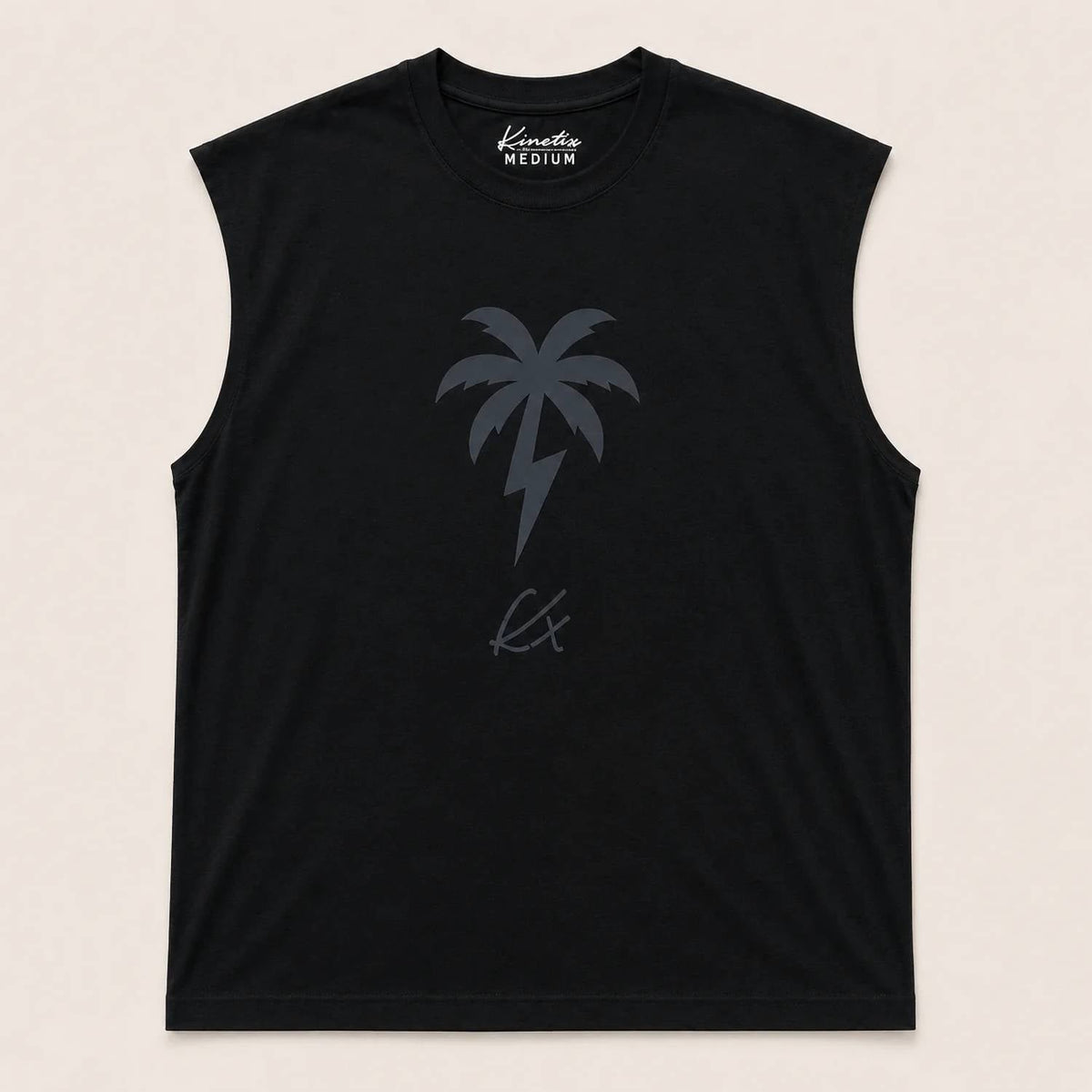 Men's Thunder Palm Muscle Tee In Black