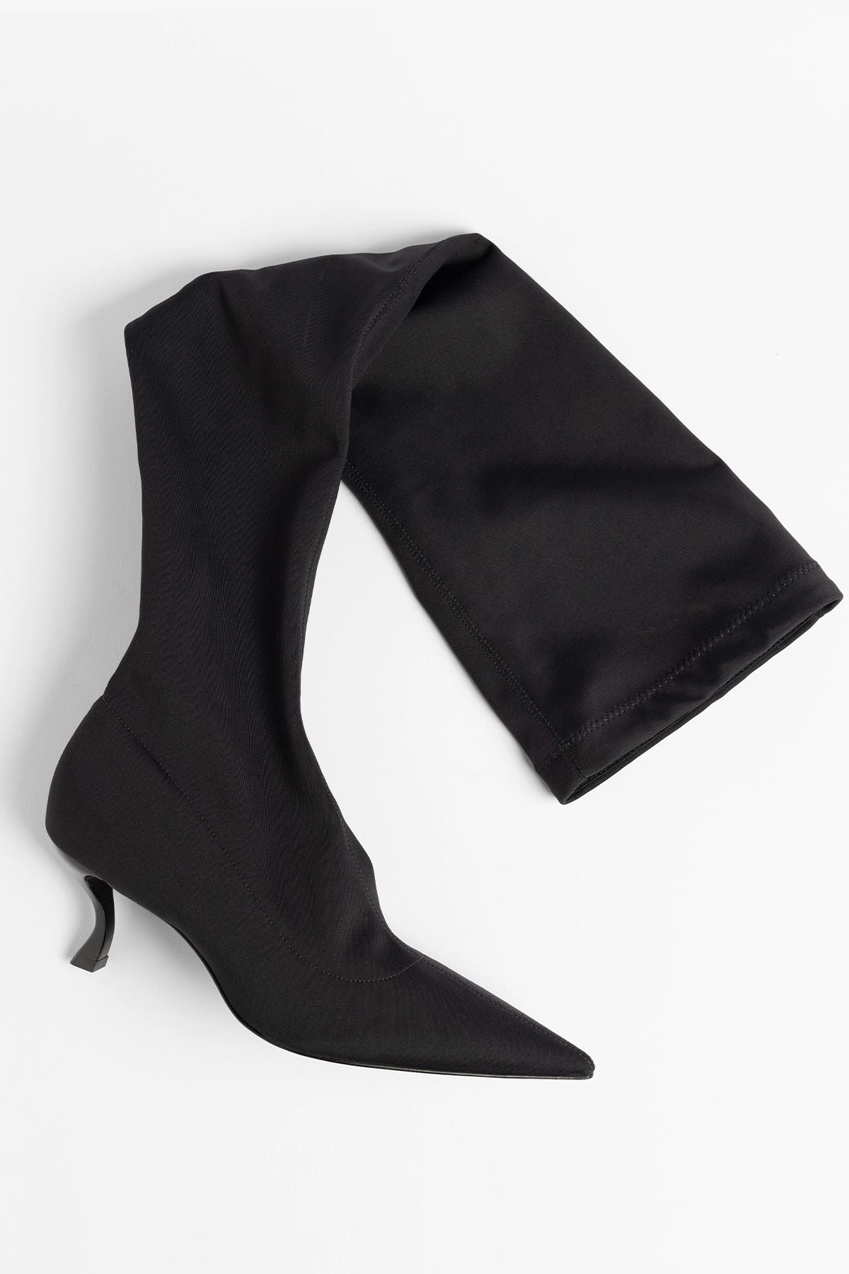 Larroudé by Nicolò B.: Anastasia Low Boot Black Lycra