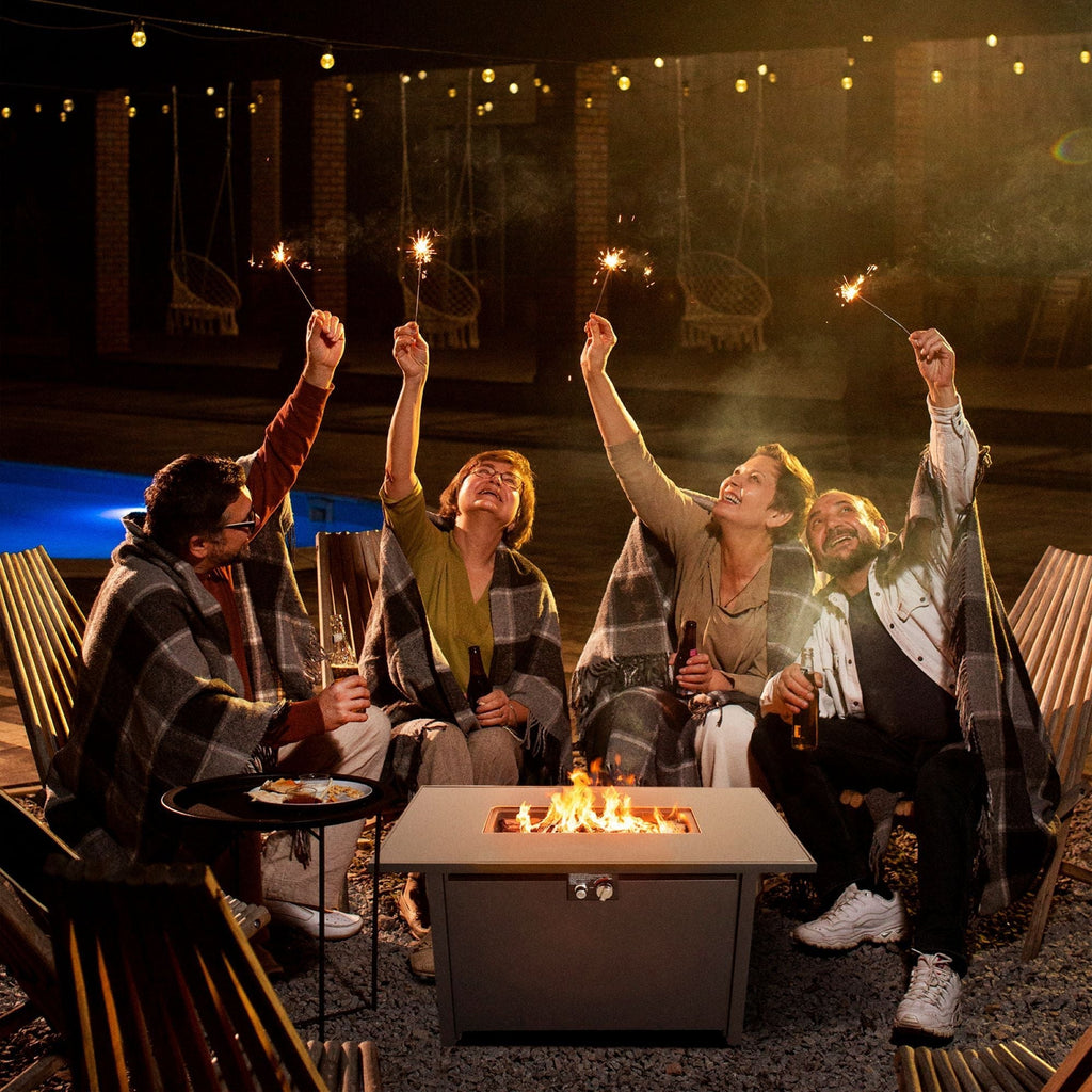 Modern Steel Outdoor Fire Pit