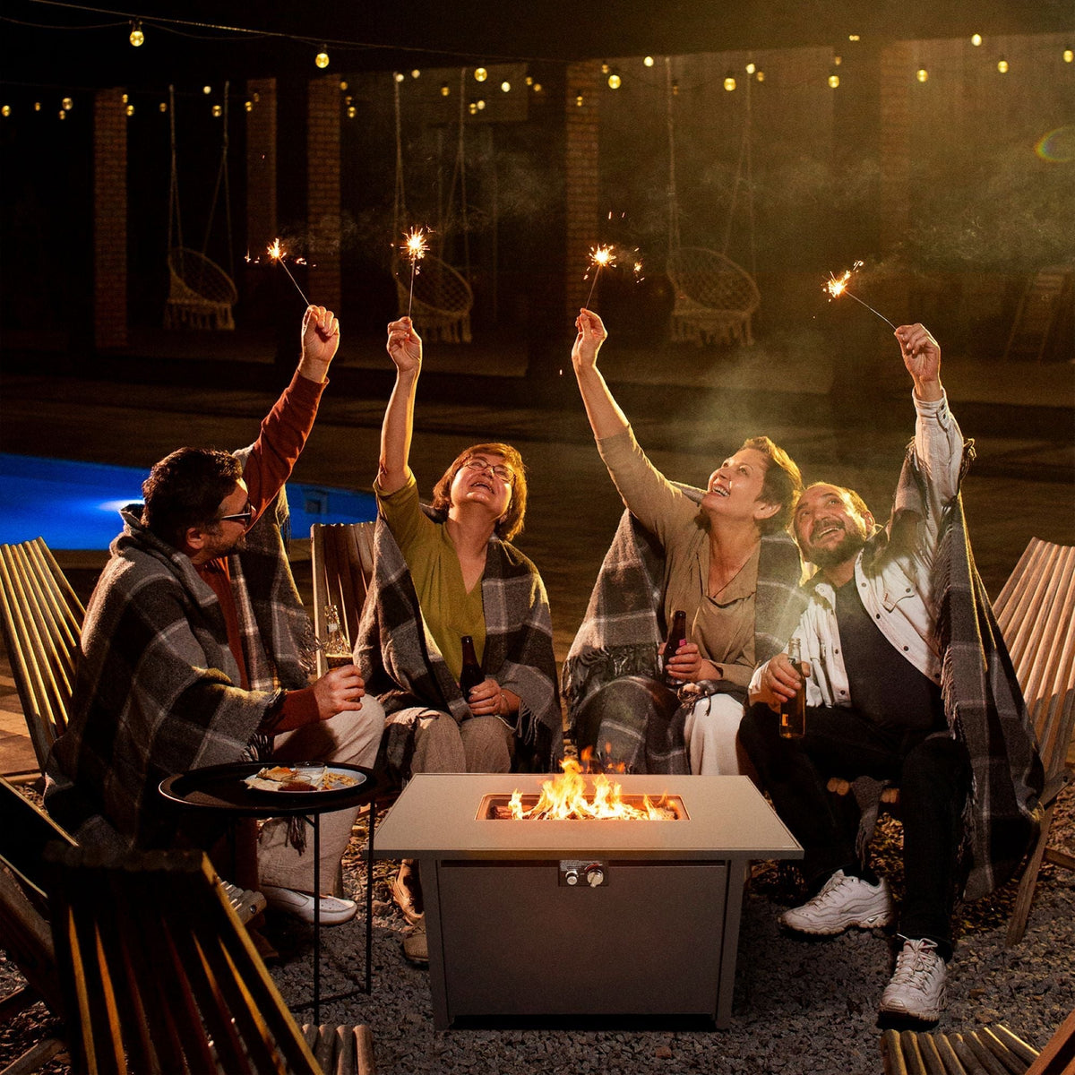 Modern Steel Outdoor Fire Pit