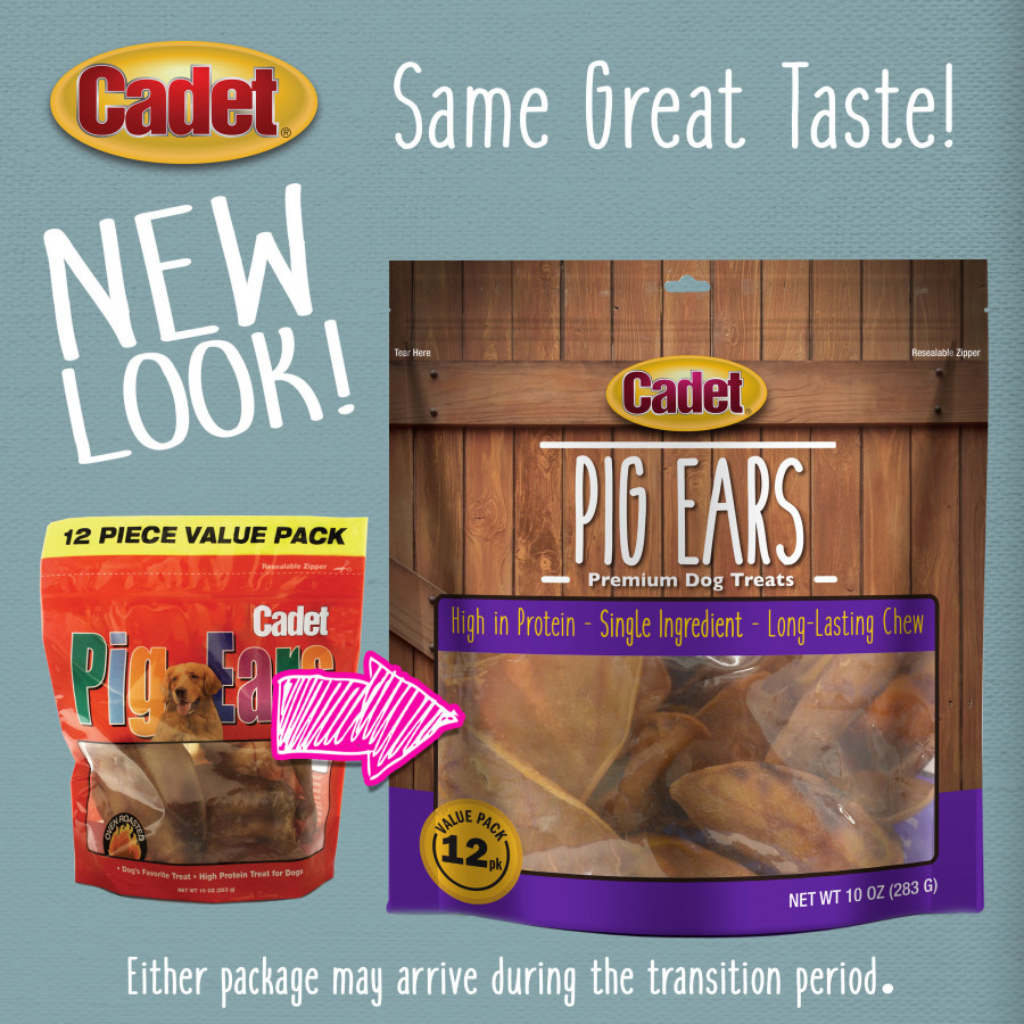 Cadet Natural Pig Ears for Dogs (12 ct)