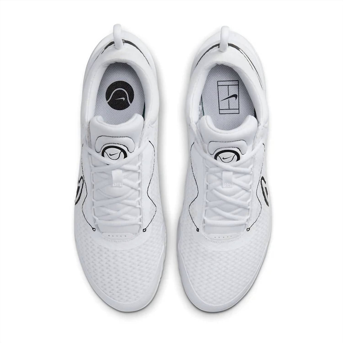 Men's Court Zoom Pro Hc Sneakers In White/ Black