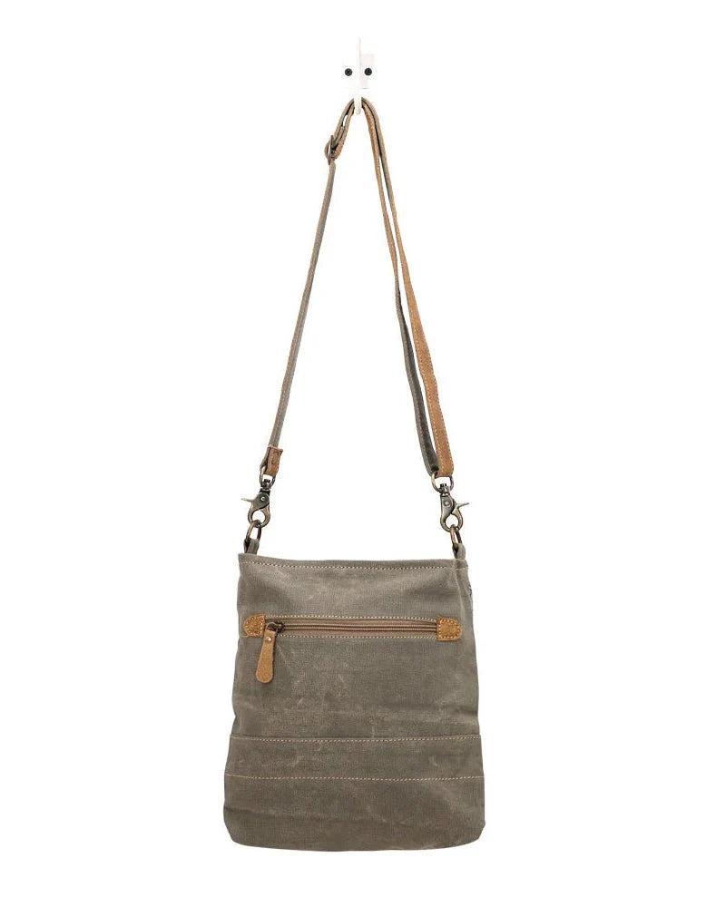 Callie Hair-On Hide Crossbody Bag in Sage by Myra Bag