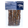 Canine Caviar Water Buffalo Braided Bully Stix Dog Treats 6" (6 pack)