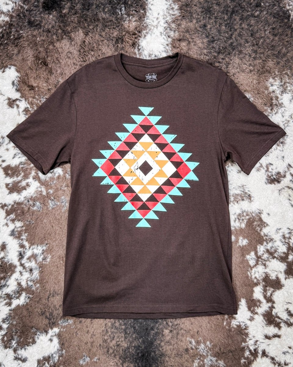 Canyon Lattice Graphic Tee in Chocolate