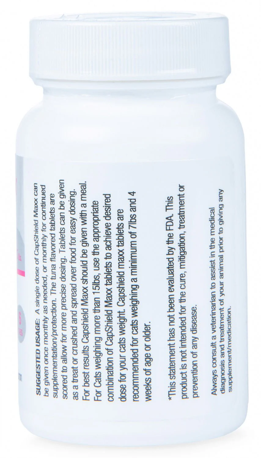 CapShield Maxx Flea Protection Supplement for Cats 7-15 lb (6 tablets)