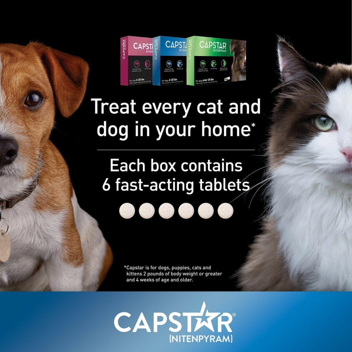 Capstar Oral Flea Treatment for Dogs 2-25 lbs (6 Doses)