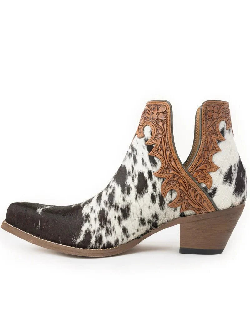 Cassidy Trail Hair-On Hide Booties by Myra Bag
