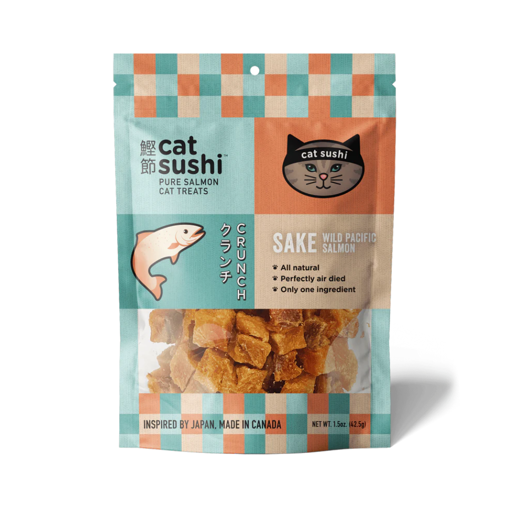 Cat Sushi Sake Wild Pacific Salmon Air Dried Cat Treats (1.5 oz)