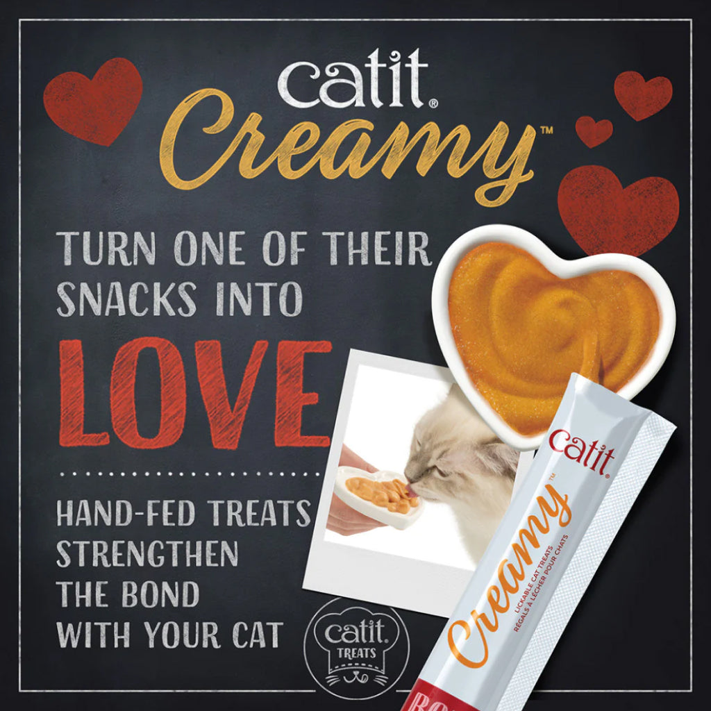 Catit Creamy Superfood Salmon Recipe with Quinoa & Spirulina Lickable Treats for Cats