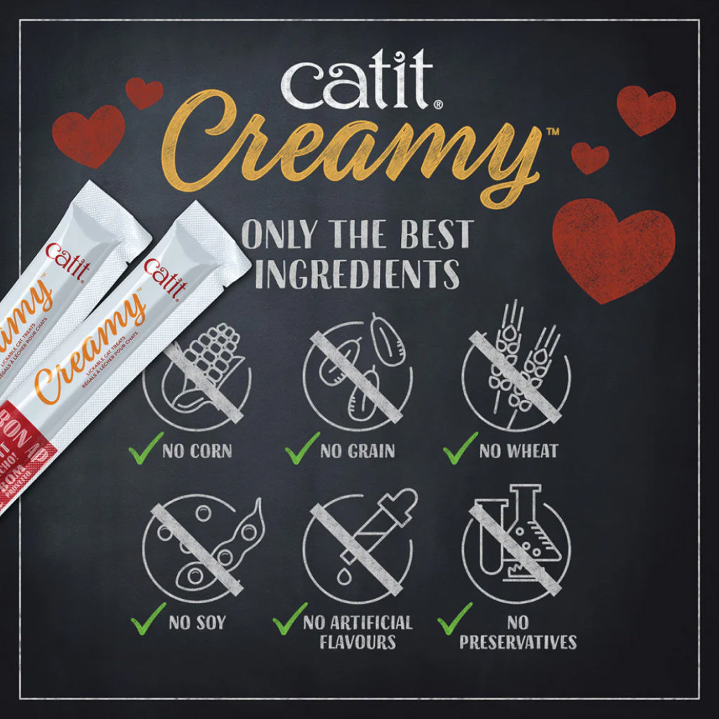 Catit Creamy Superfood Salmon Recipe with Quinoa & Spirulina Lickable Treats for Cats