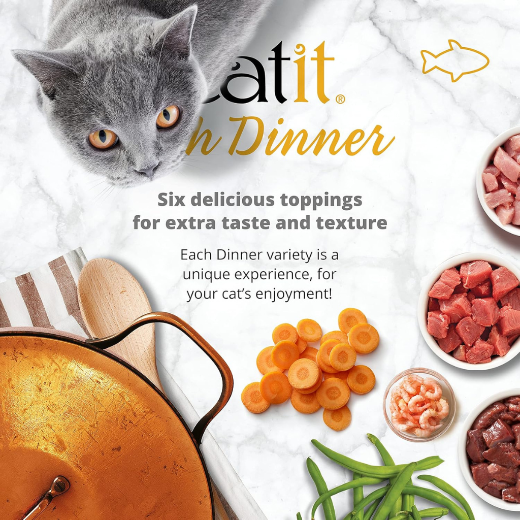 Catit Fish Dinner with Tuna & Carrots Wet Cat Food (2.8 oz)
