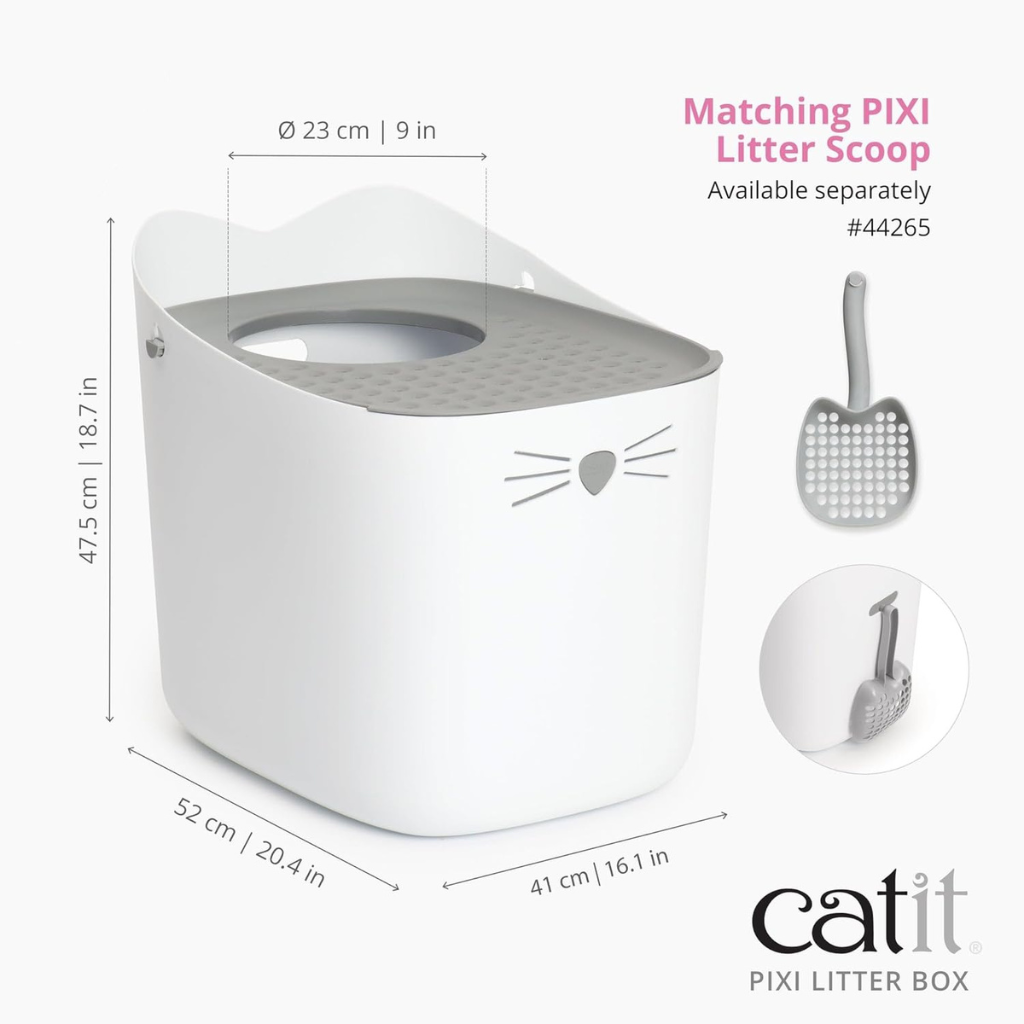 Catit PIXI Top-Entry Cat Litter Box (Gray)