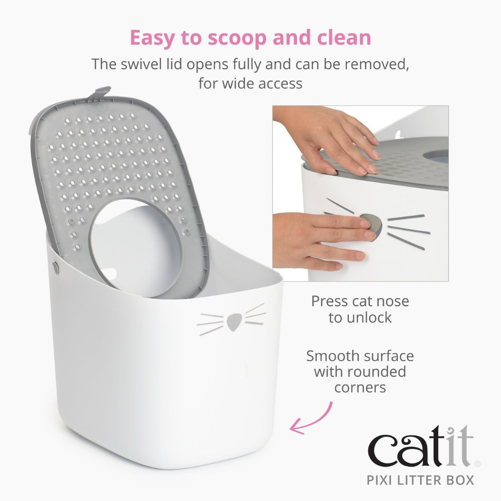 Catit PIXI Top-Entry Cat Litter Box (Gray)