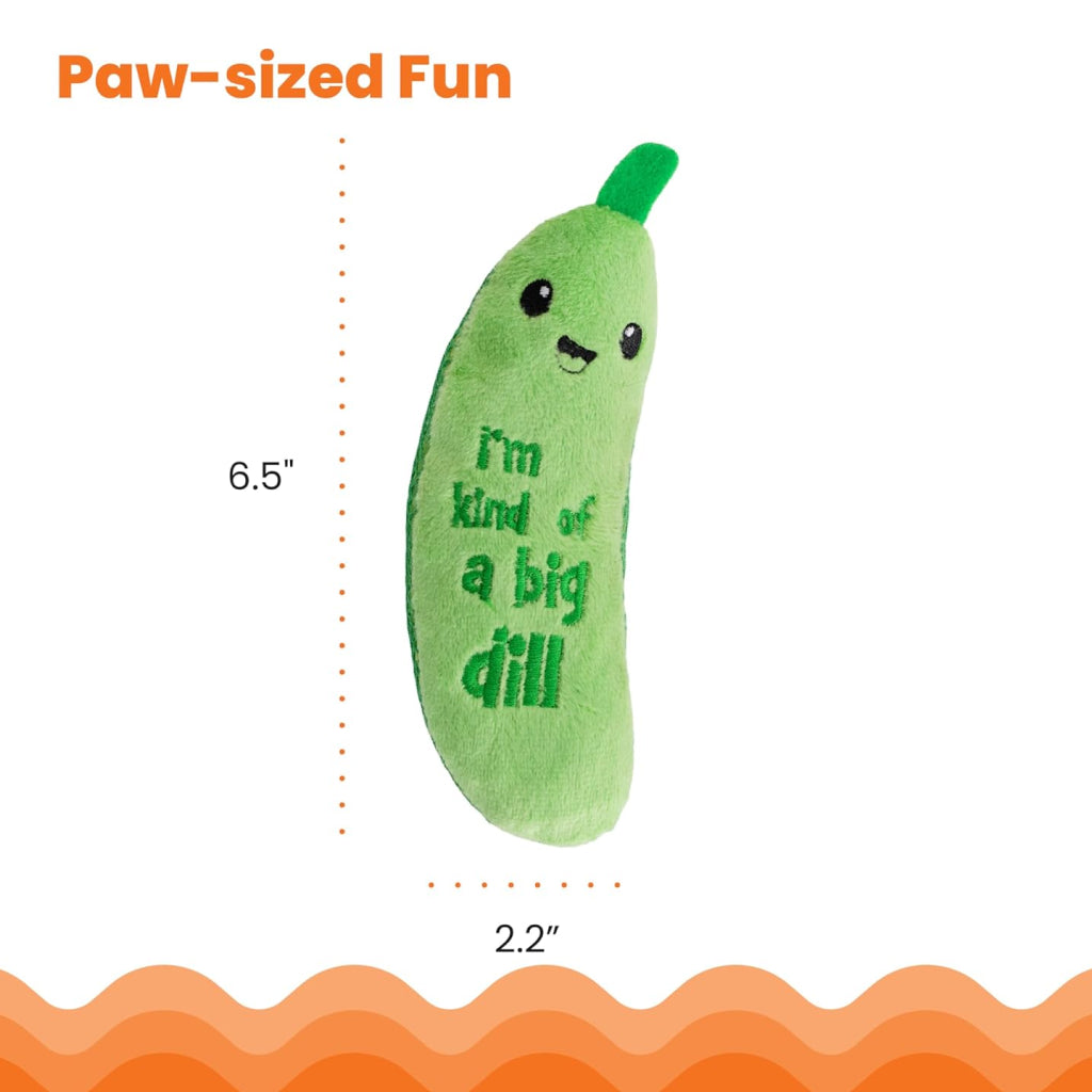 Catstages Crunchy Pickle Kicker Plush Cat Toy with Catnip