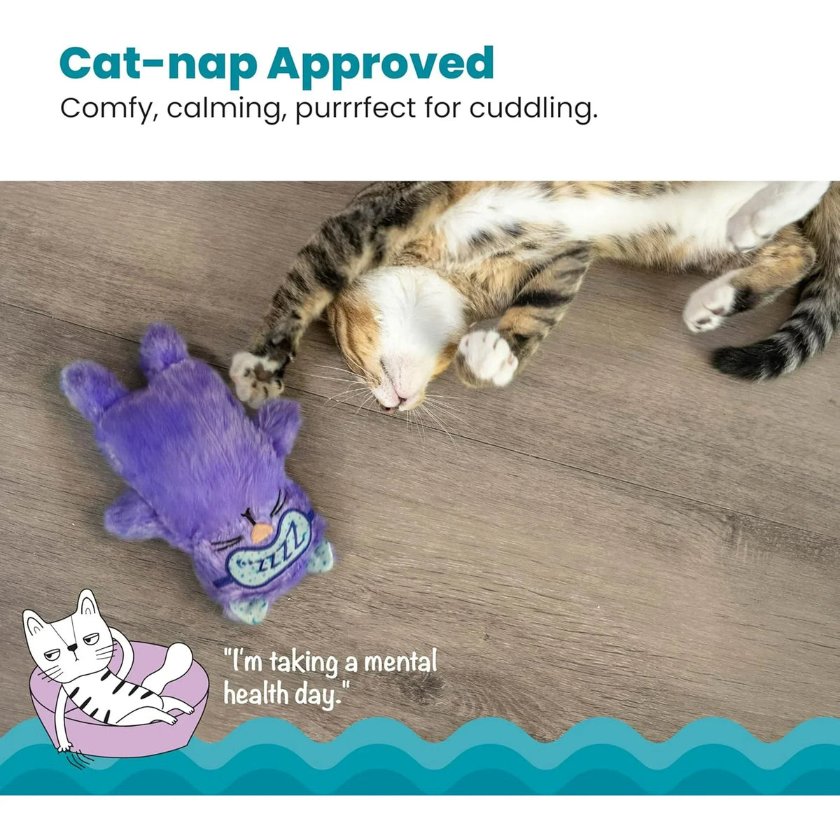 Catstages Purr Pillow Plush Cat Toy, Violet
