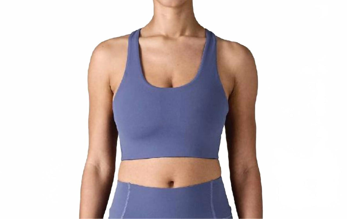 Maipo Mid Impact Bra In Current Blue