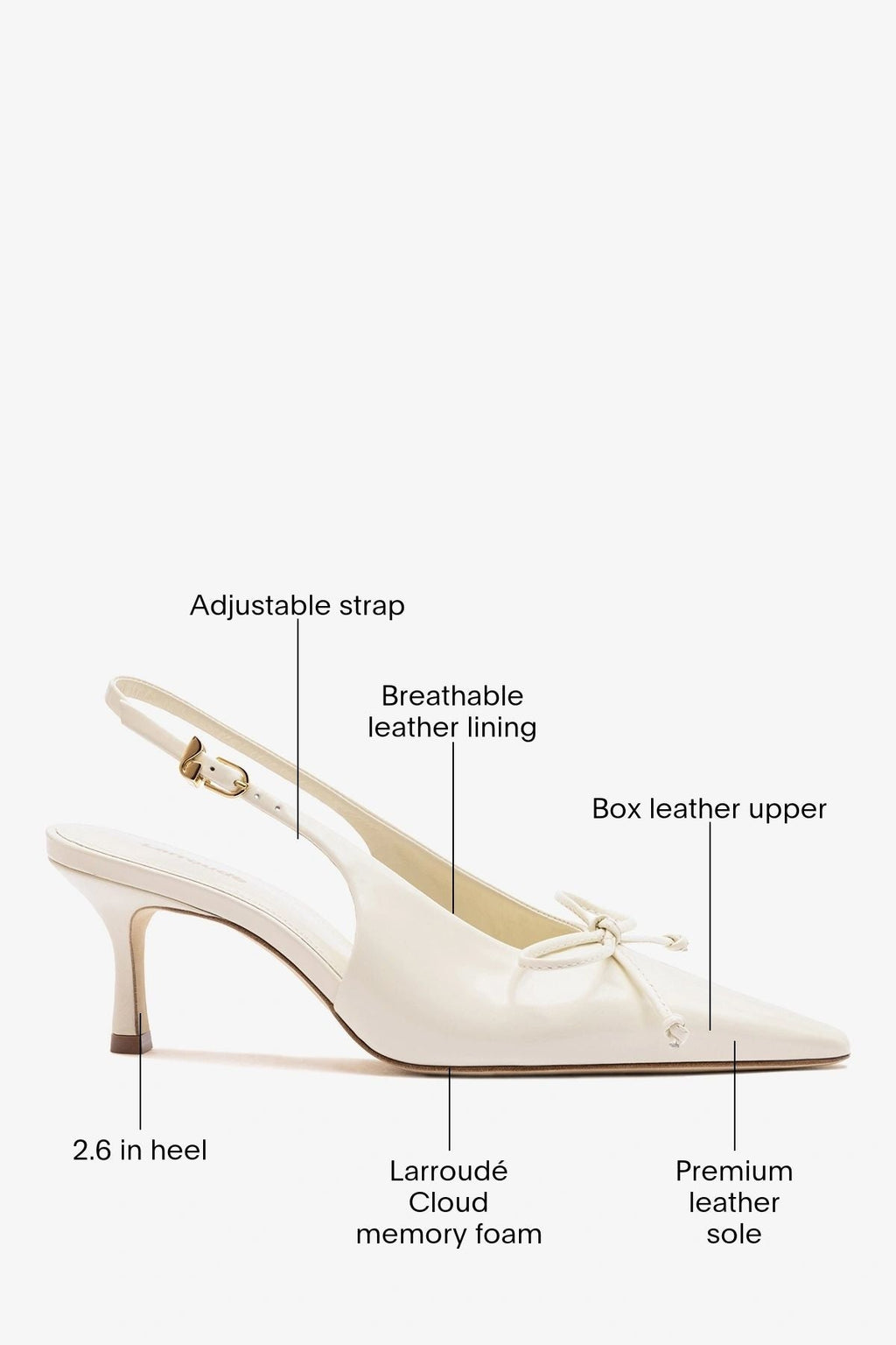 Bardot Pump Ivory Leather