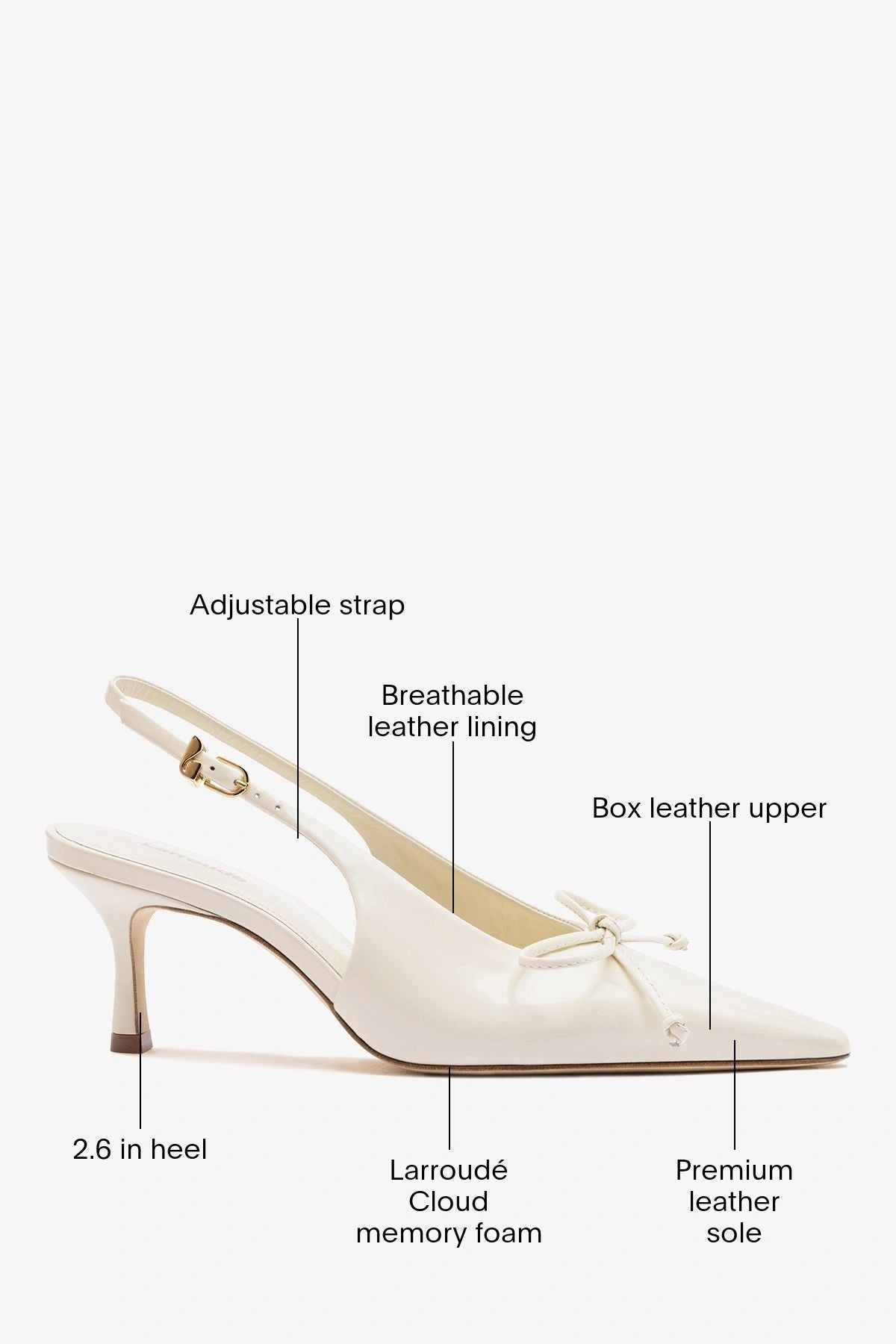 Bardot Pump Ivory Leather