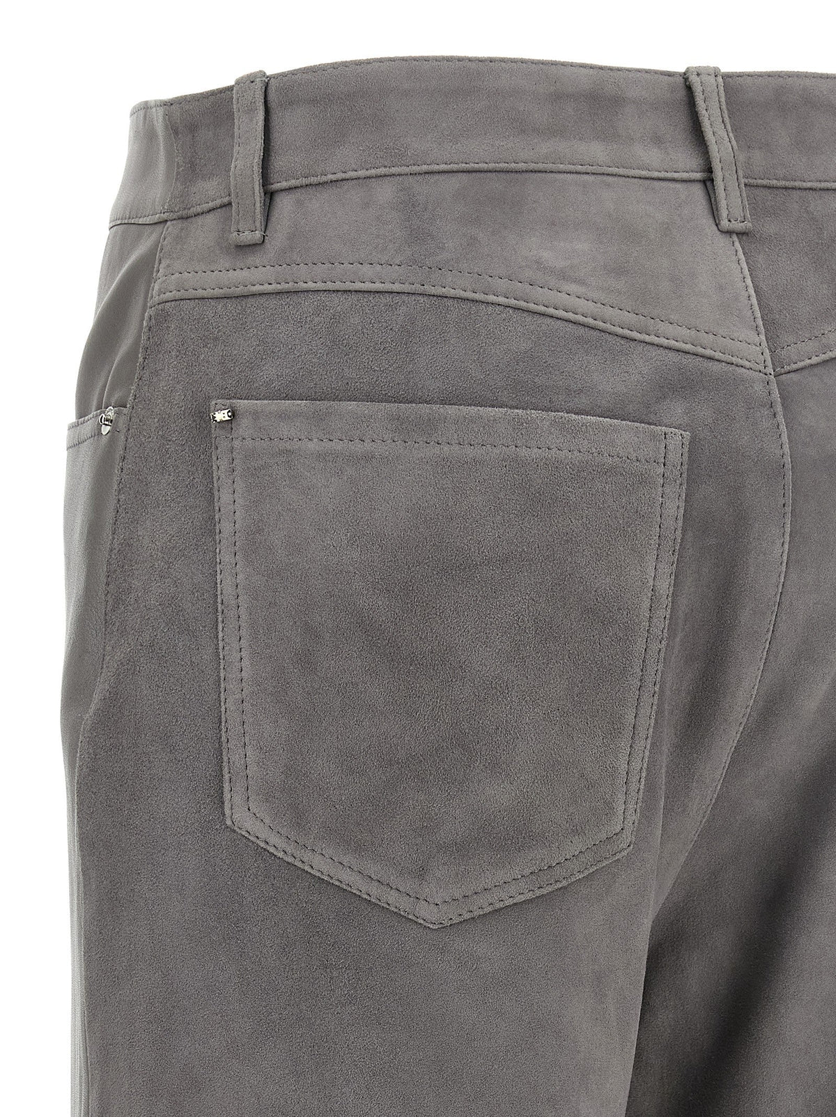 Sportmax Lamb Leather Casual Women's Pants
