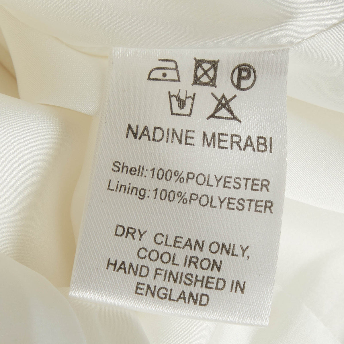 Nadine Merabi White Sateen High Rise Trousers