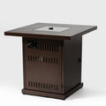 Square Steel Propane Fire Pit Table
