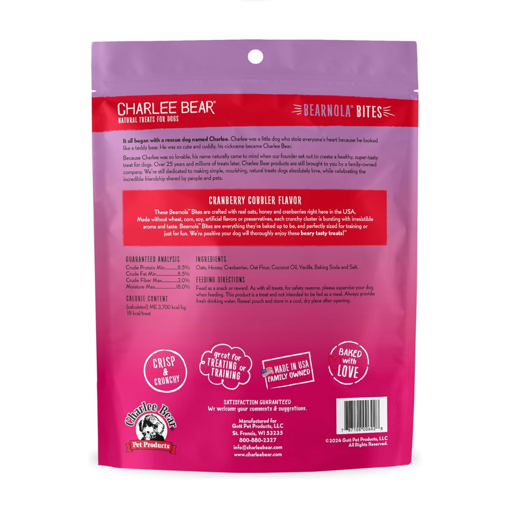 Charlee Bear Bearnola Dog Treats (8 oz)