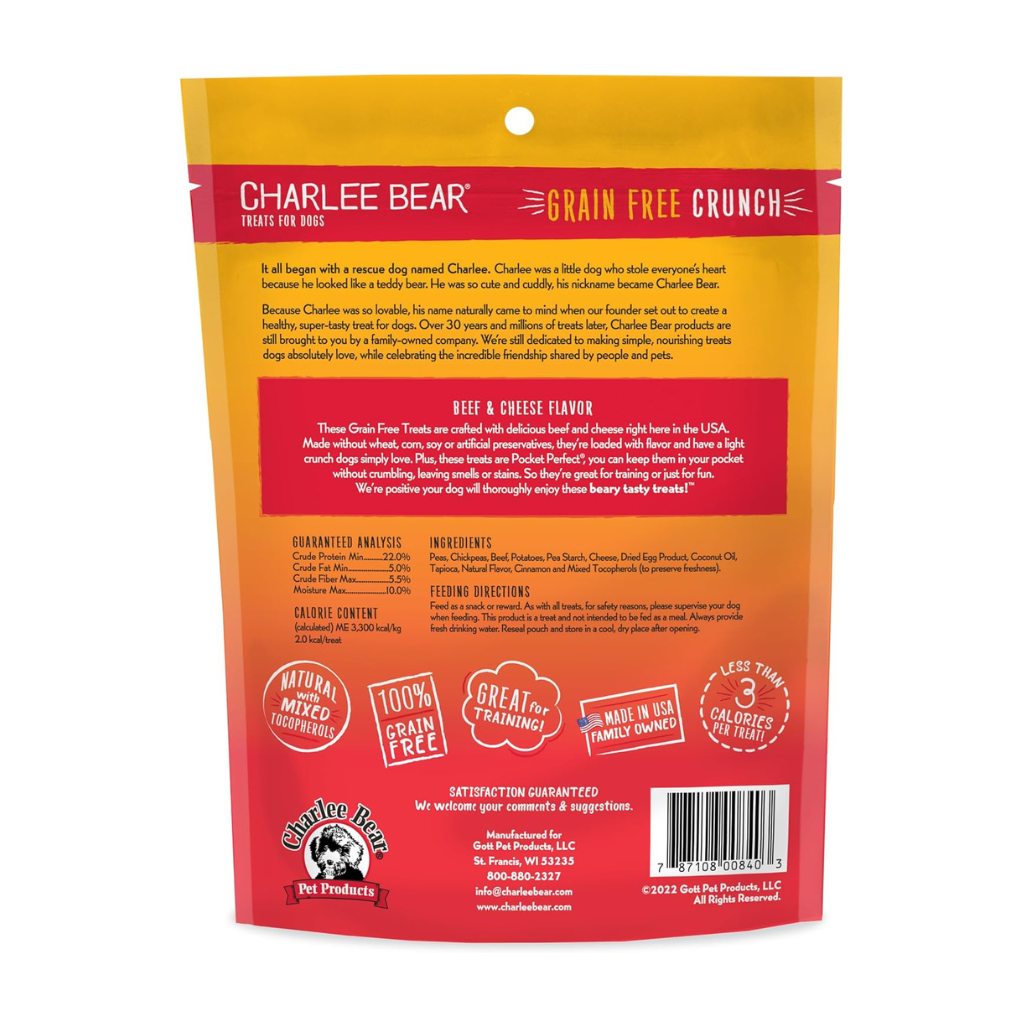 Charlee Bear Grain Free Crunch Dog Treats (8 oz)