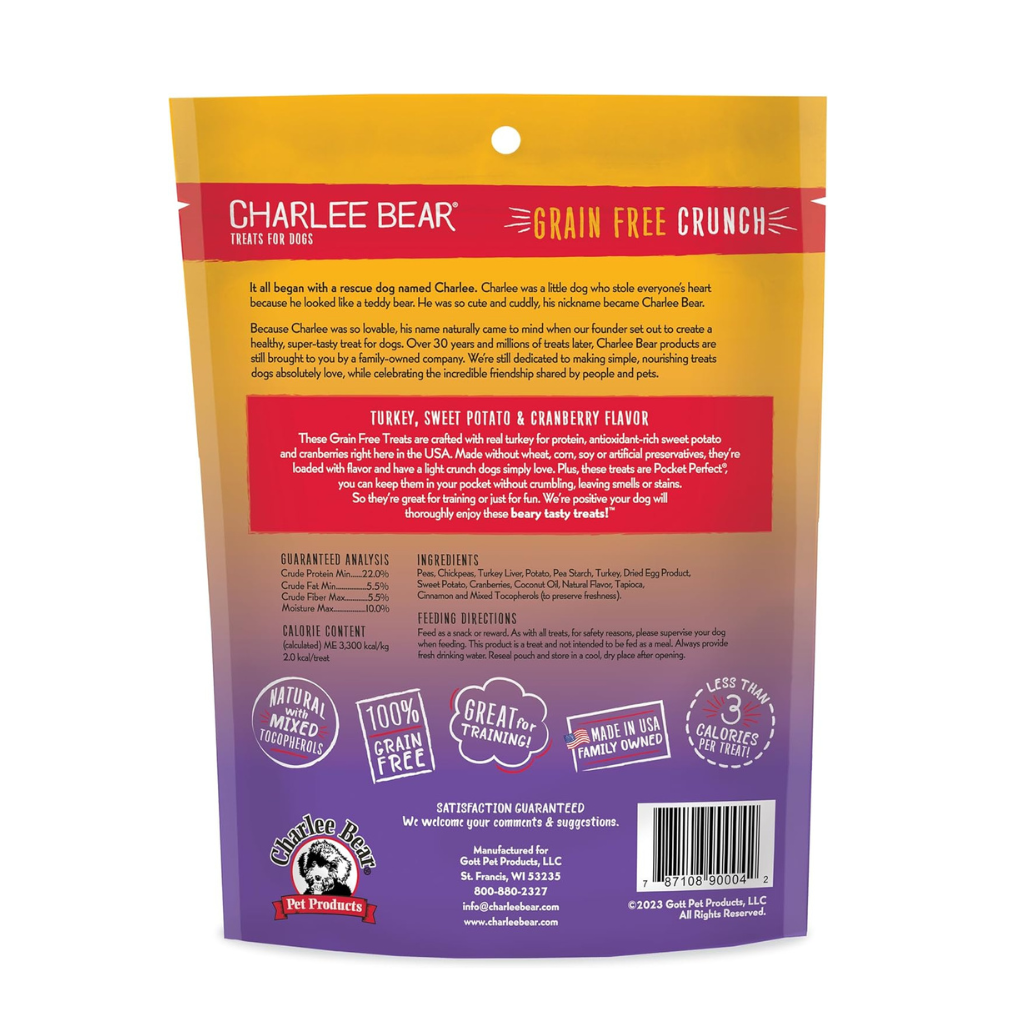 Charlee Bear Grain Free Crunch Dog Treats (8 oz)