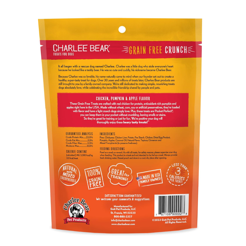 Charlee Bear Grain Free Crunch Dog Treats (8 oz)