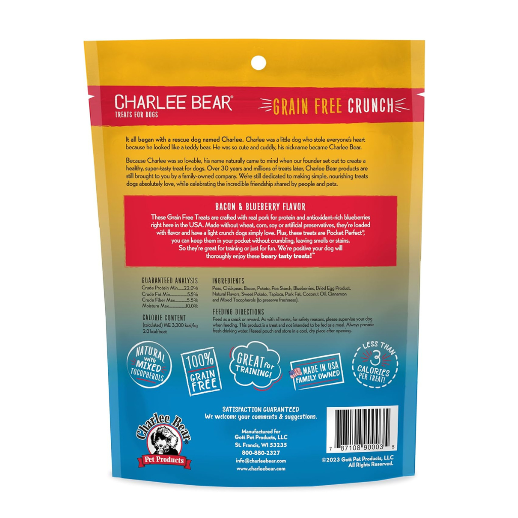 Charlee Bear Grain Free Crunch Dog Treats (8 oz)