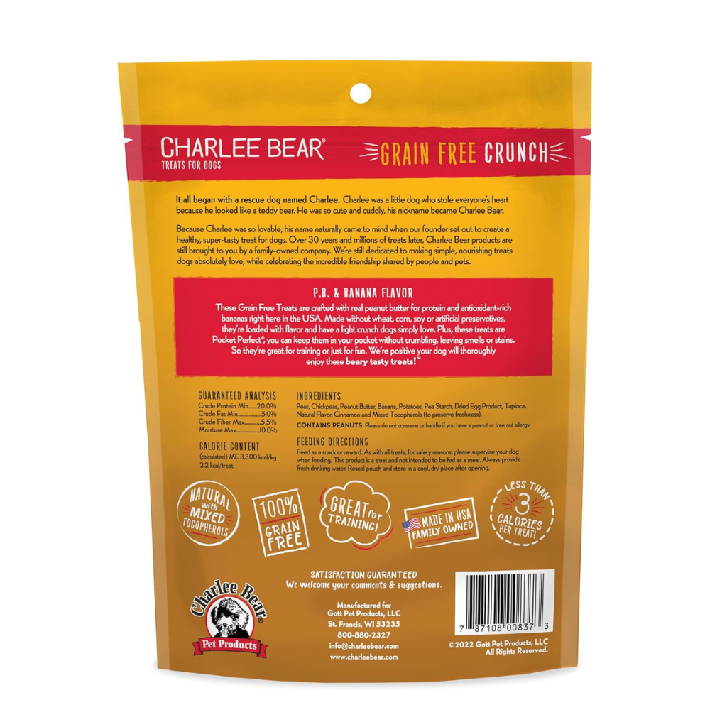 Charlee Bear Grain Free Crunch Dog Treats (8 oz)