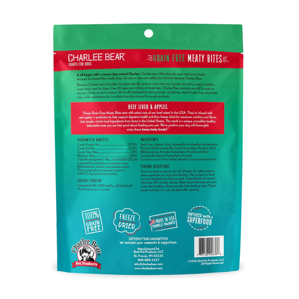 Charlee Bear Meaty Bites Dog Treats (2.25 oz)