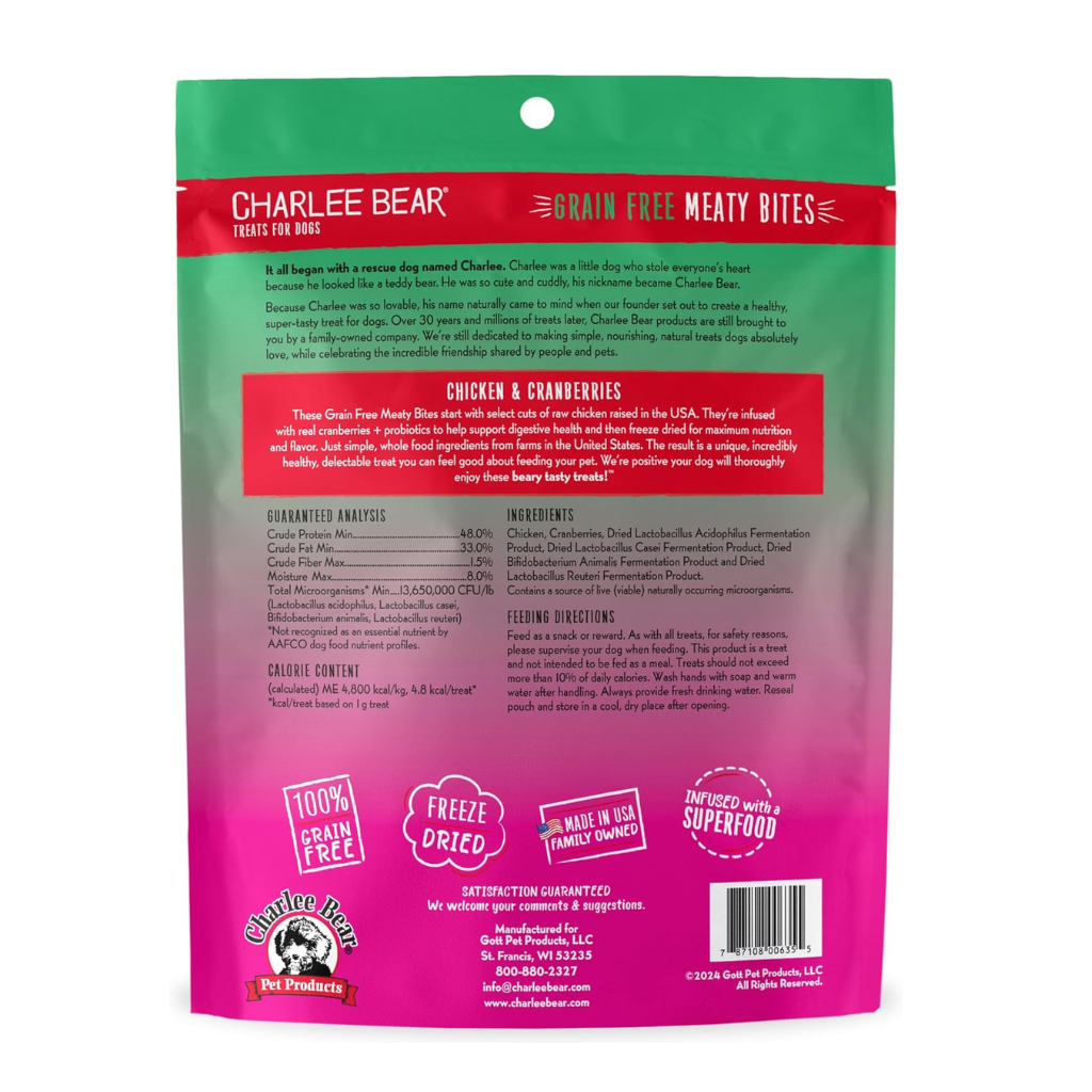 Charlee Bear Meaty Bites Dog Treats (2.25 oz)