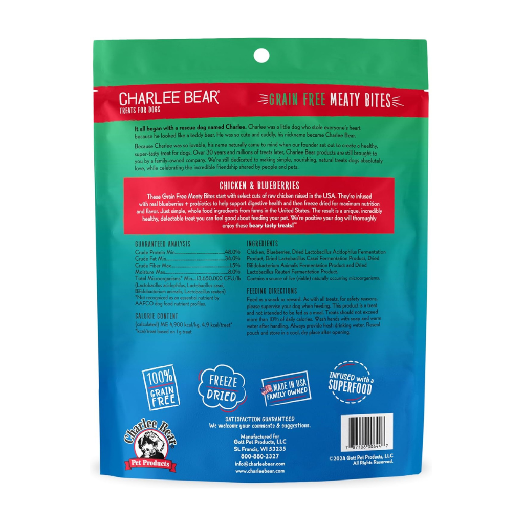 Charlee Bear Meaty Bites Dog Treats (2.25 oz)