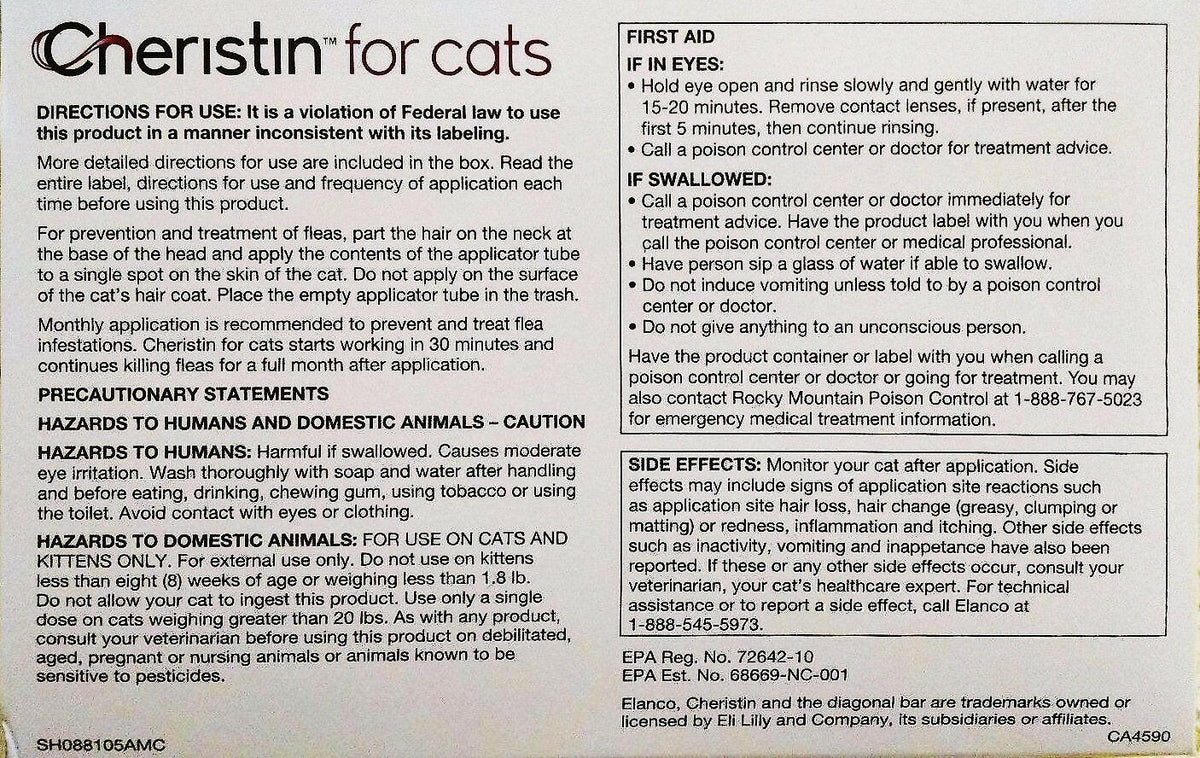 Cheristin for Cats Flea Spot Treatment